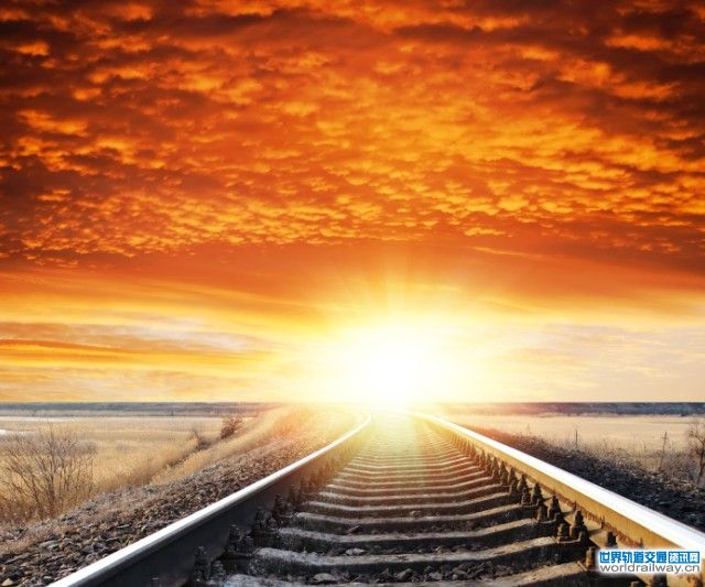 铁路-夕阳