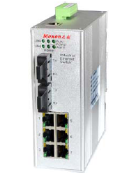 mexon兆越MIE-1208P 8口PoE工业以太网光纤交换机