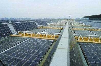 南京南站太阳能屋顶去年6月并网发电
