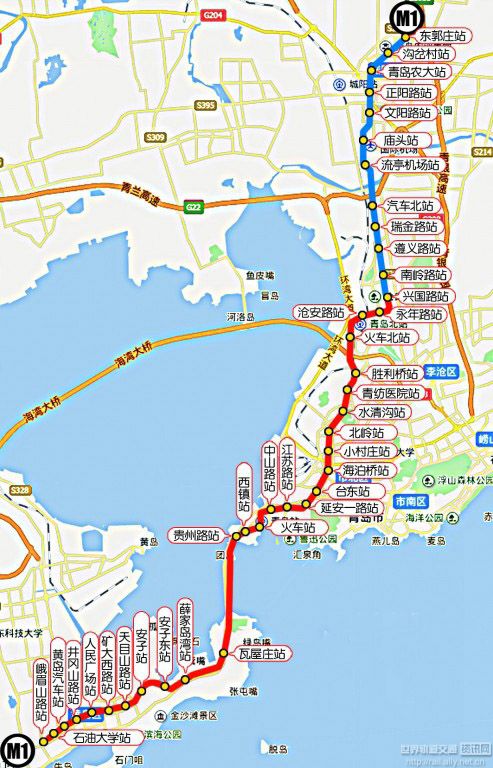 青岛地铁m1号线今年开建