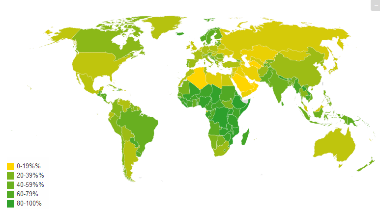 全球可再生能源使用地图发布