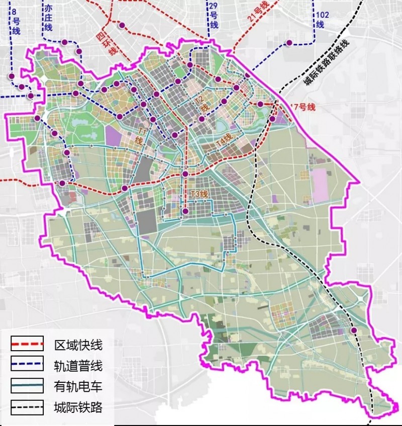 北京亦庄未来将构建"7 1 4"轨道交通体系