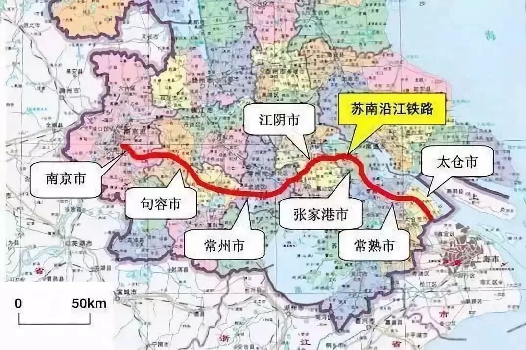 江苏南沿江高铁串起8个全国百强区县，GDP总量1.6万亿