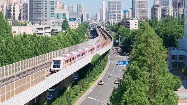 武汉地铁“紫荆花专列”发车